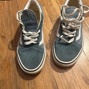 Vans Teal and White Women's Sneakers